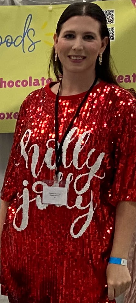Elizabeth, founder of Elizabeth's Baked Goods, in her kitchen