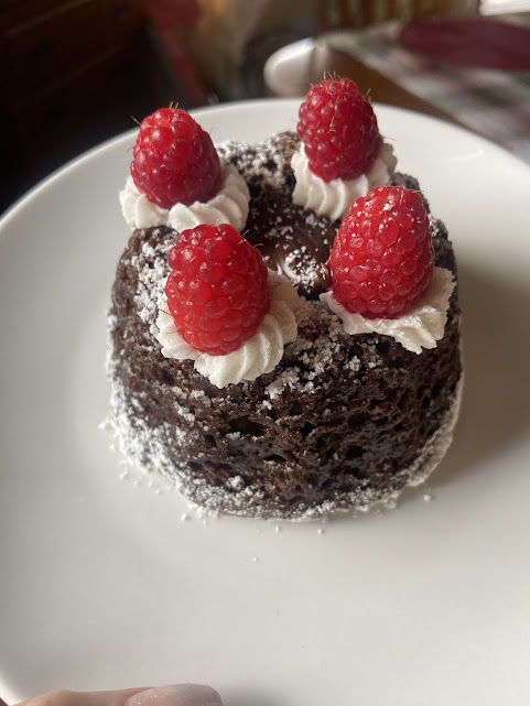 Chocolate Bundt Cake with Ganache and Raspberries