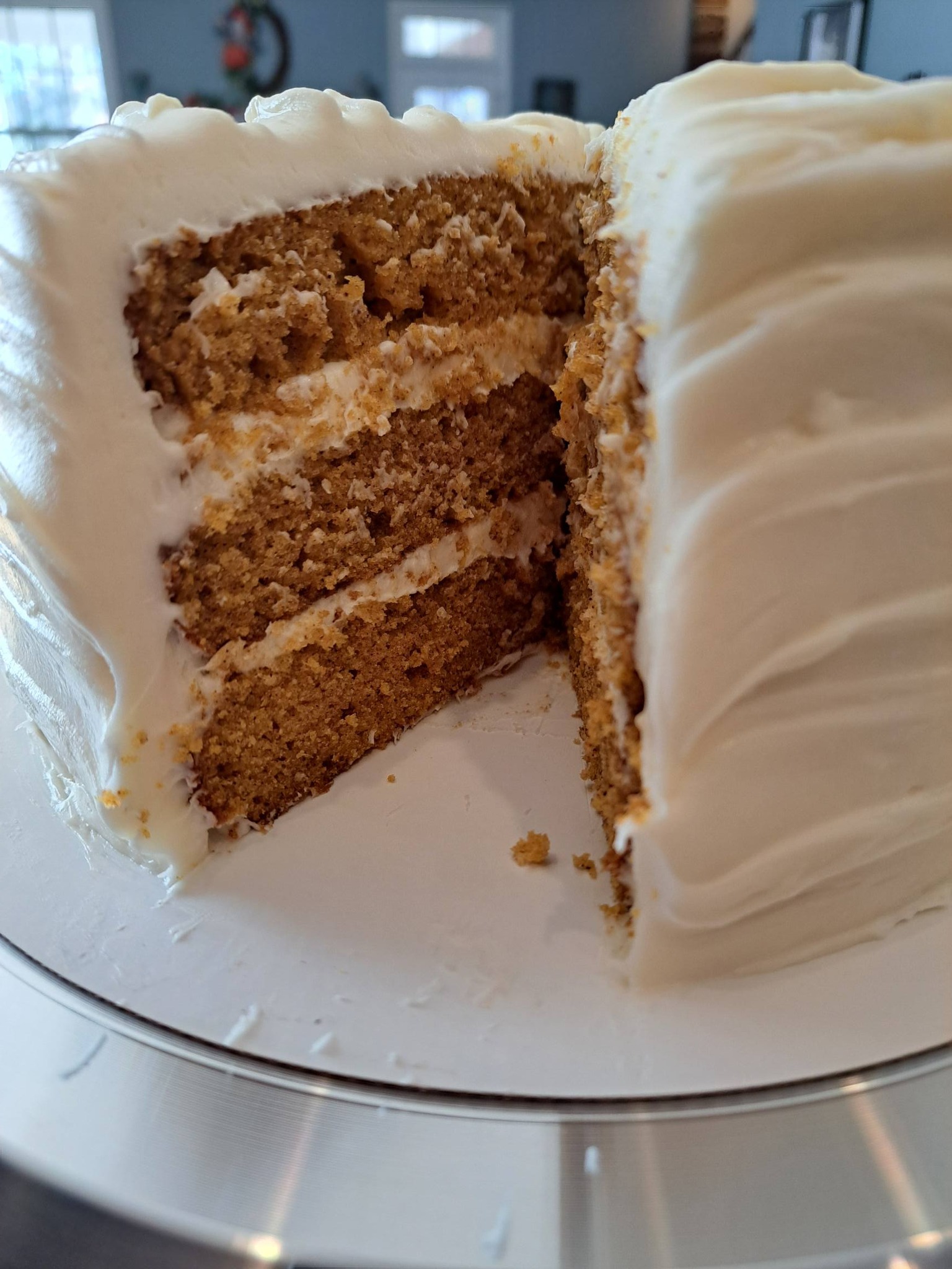 Homemade cake baking process showing proper mixing technique