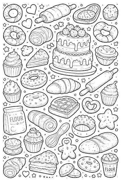 Treats Coloring Page